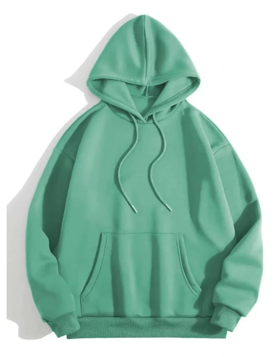 Erkek Düz Kapüşonlu weat  int Yeşili