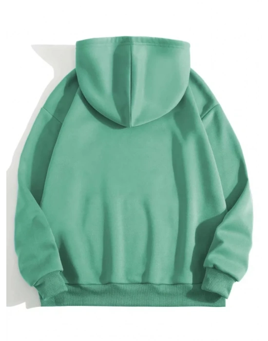 Erkek Düz Kapüşonlu weat  int Yeşili