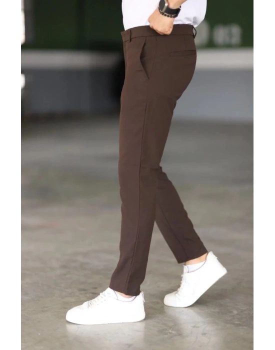 Erkek Düz Kesim Bilek Boy Kumaş Pantolon