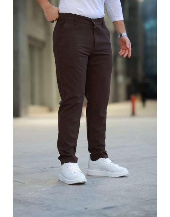 Erkek Düz Kesim Bilek Boy Kumaş Pantolon