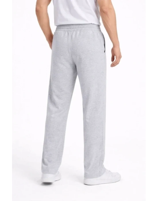 Erkek Düz Paça Beli astikli İpli Günlük por Eşofman Altı Rahat Fit  Gri