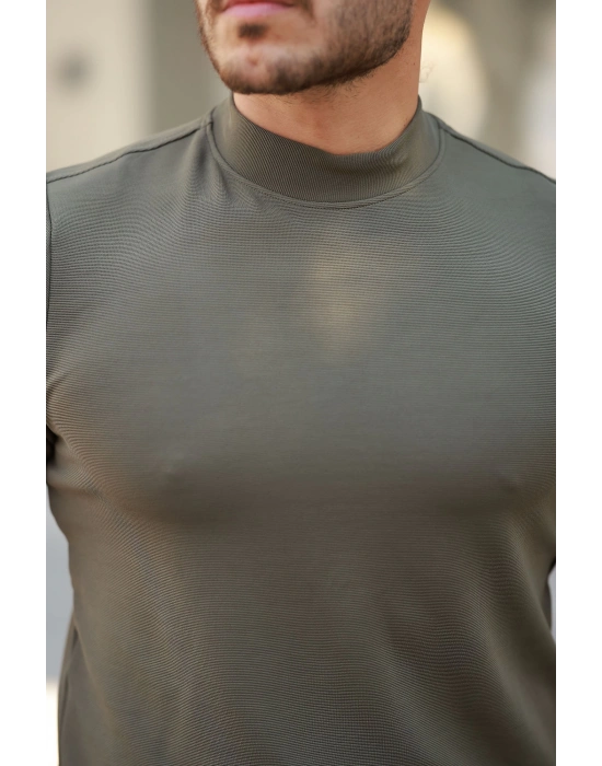 Erkek Yarım Balıkçı Yaka Kısa Kollu Tshirt