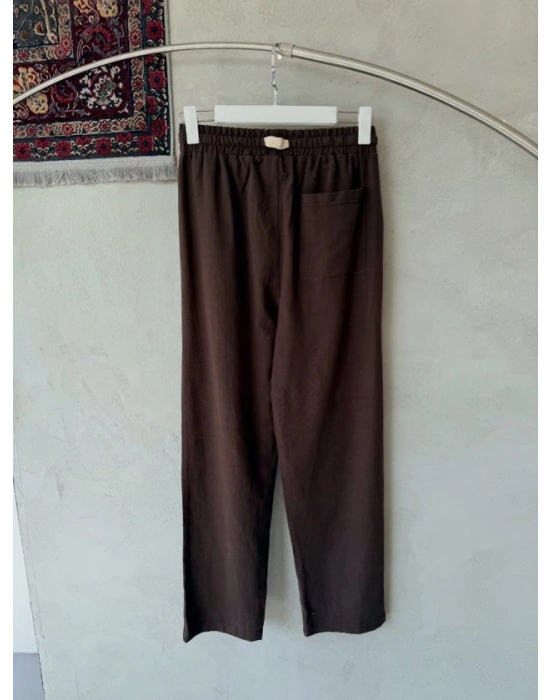 Erkek İthal Yıkamalı Keten Pantolon