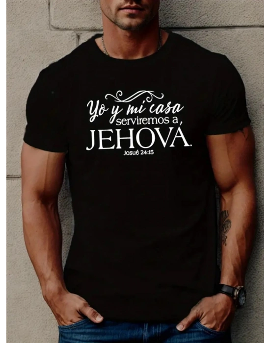 Erkek Jehova Baskılı Süprem Tshirt