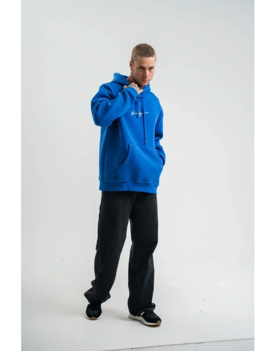 Erkek Kapşonlu Double Oversize Dijital Patchli weathirt  avi