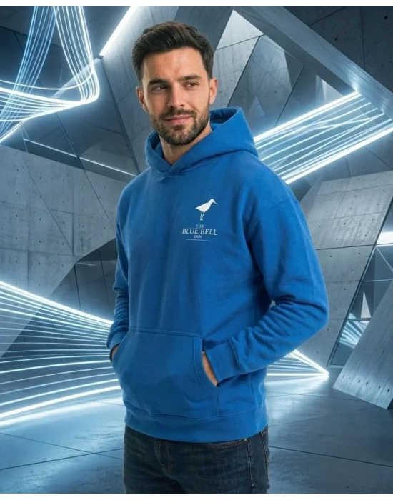 Erkek Kapüşonlu Double Oversize Hoodie – Üç İplik Pamuklu, Deniz Ve Yelken Baskılı, Kanguru Cepli Premium weatshirt  aks avi