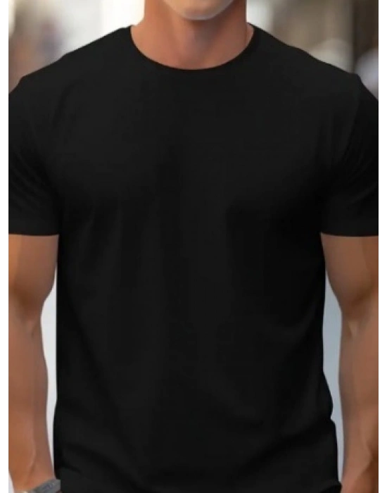 Erkek Kısa Kollu Bisiklet Yaka Iki Iplik Tişört