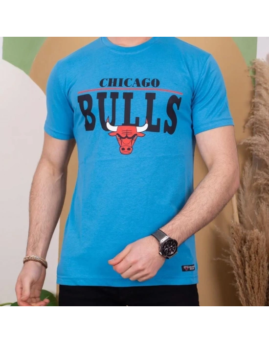 Erkek Kısa Kollu Chicago Bulls Baskılı Tişört