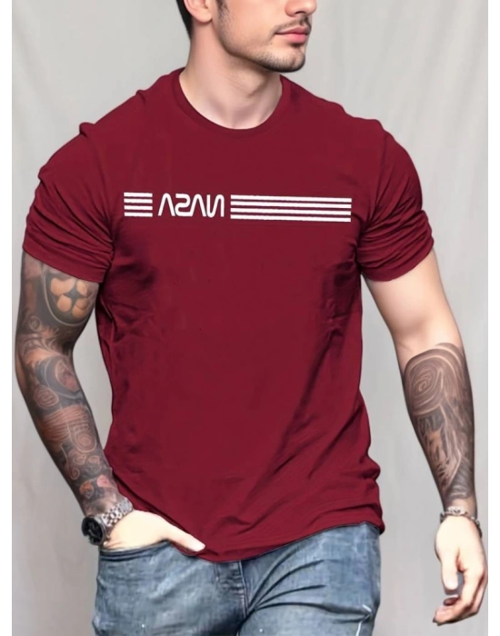 Erkek Kısa Kollu Nasa Baskı Basic Erkek Tshirt