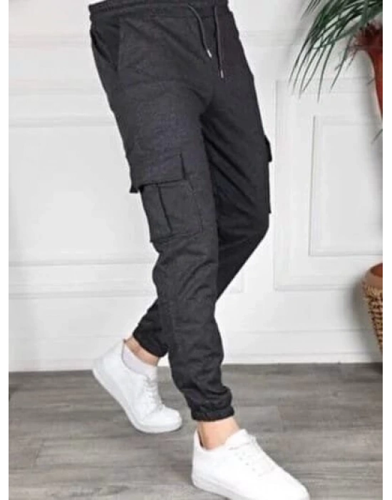 Erkek Komanda Cepli Beli Lastikli Iki Iplik Kumaş Eşofman Altı