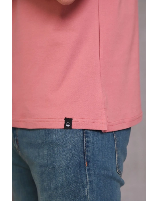 Erkek lim Fit Pamuklu Yumuşak Doku Nefes Alan Kumaş Yakalı Tişört