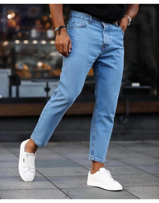 Erkek Mavi Mom Jean