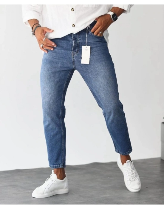 Erkek Mavi Mom Jean