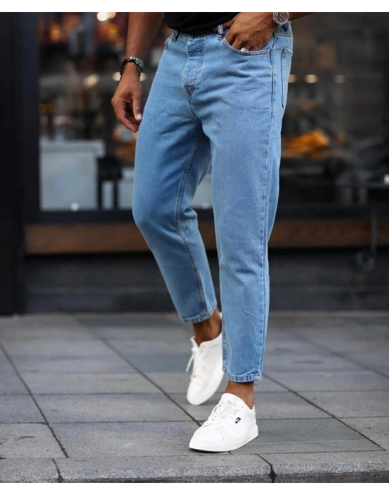 Erkek Mavi Mom Jean