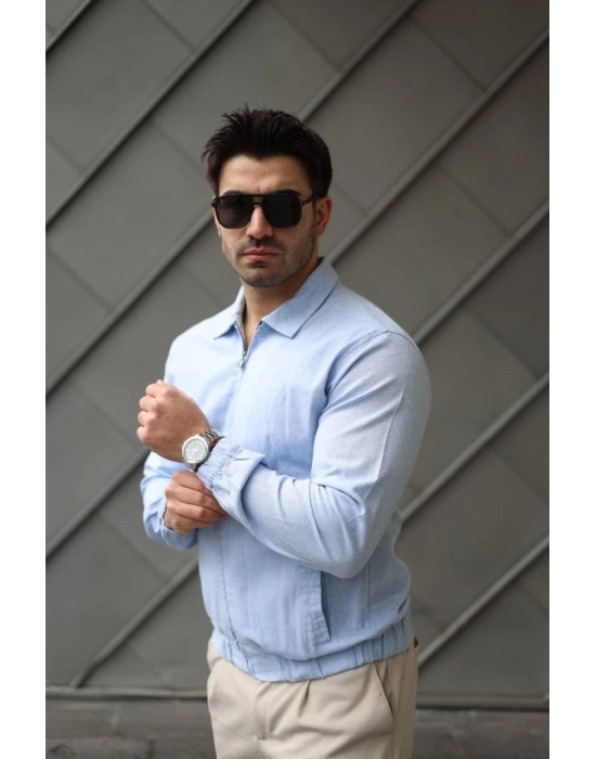 Erkek Pamuklu Keten Kumaş Ceket