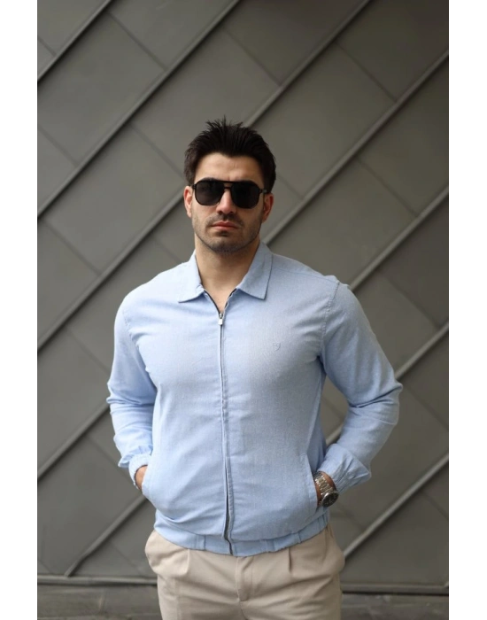 Erkek Pamuklu Keten Kumaş Ceket