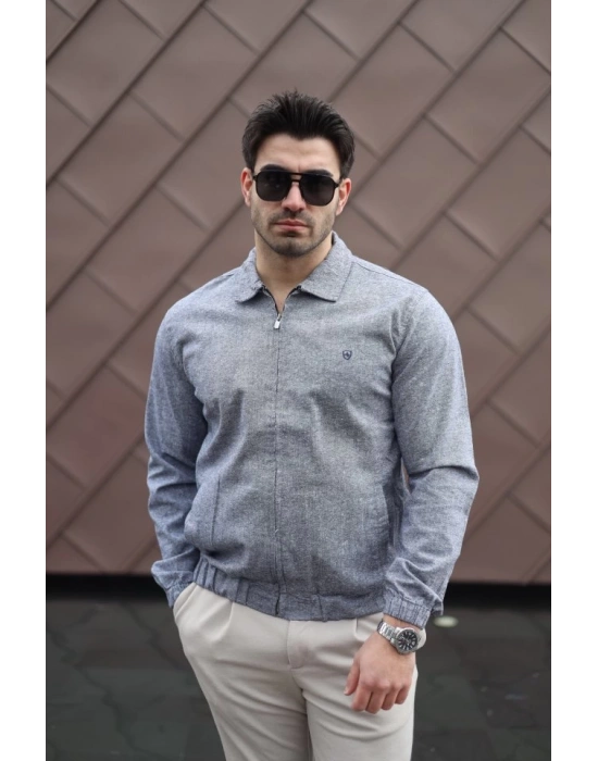 Erkek Pamuklu Keten Kumaş Ceket