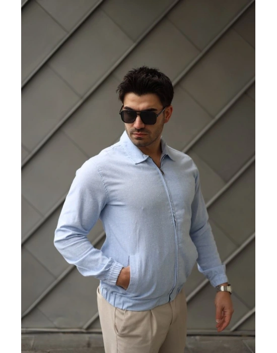 Erkek Pamuklu Keten Kumaş Ceket