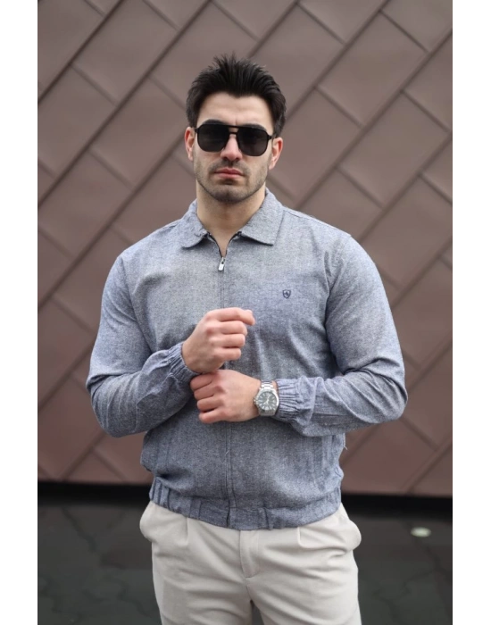 Erkek Pamuklu Keten Kumaş Ceket