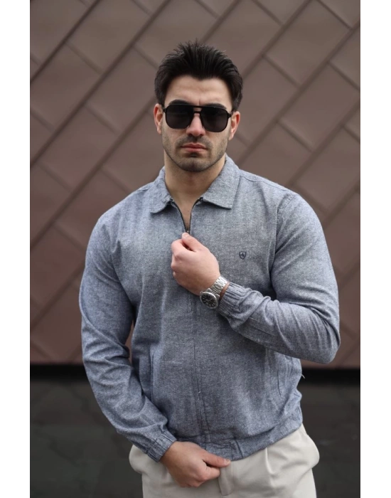 Erkek Pamuklu Keten Kumaş Ceket