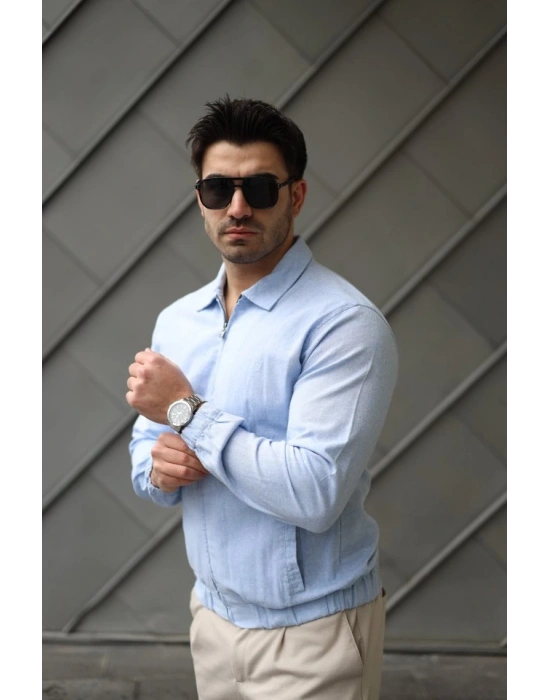 Erkek Pamuklu Keten Kumaş Ceket