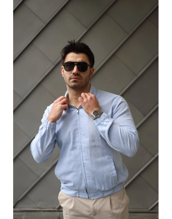 Erkek Pamuklu Keten Kumaş Ceket