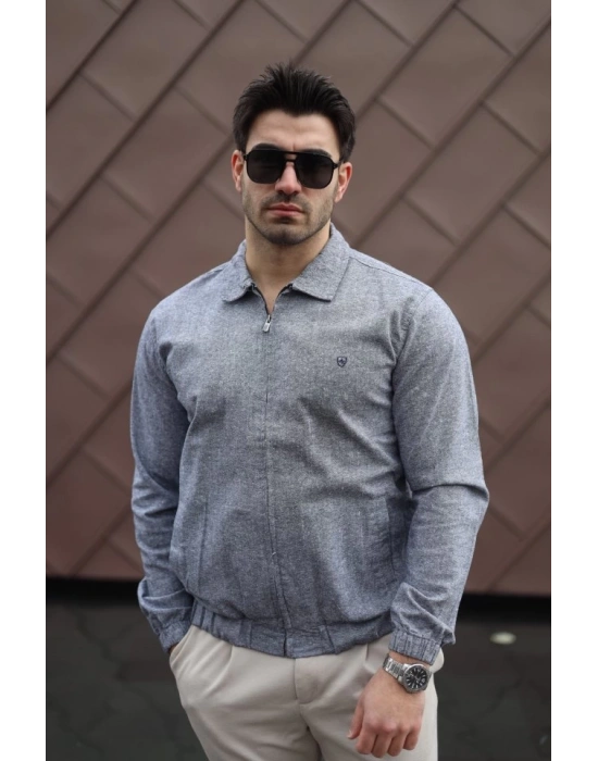 Erkek Pamuklu Keten Kumaş Gömlek