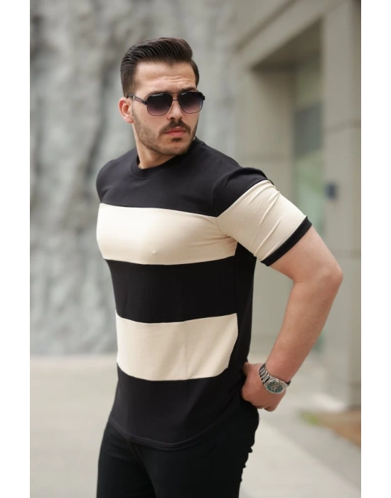 Erkek Parçalı Renk Kısa Kollu Tişört