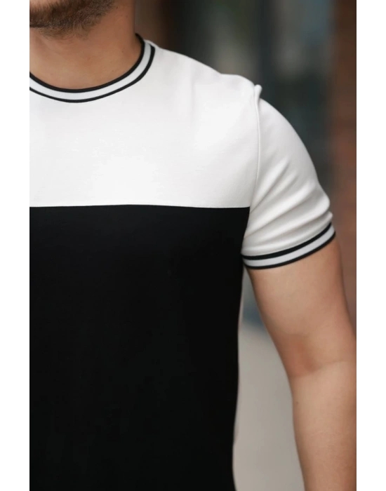 Erkek Parçalı Renk Kısa Kollu Tişört