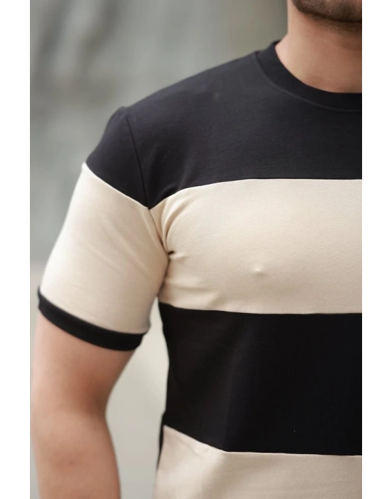 Erkek Parçalı Renk Kısa Kollu Tişört