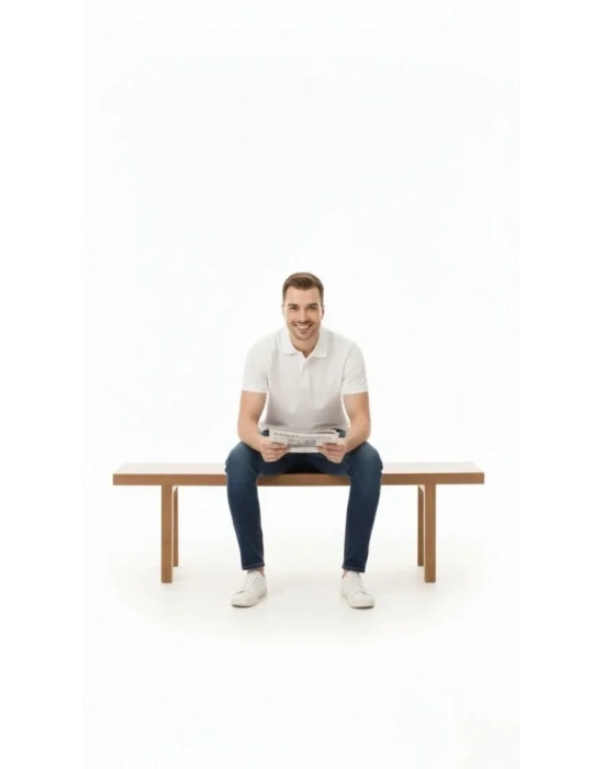 Erkek Pike Kumaş Düğmeli Yaka Regular Fit Günlük Kısa Kol Tişört Tshirt  Beyaz