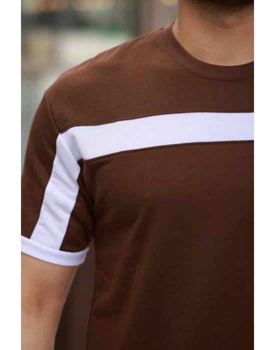 Erkek şerit Detaylı Kısa Kollu Tshirt