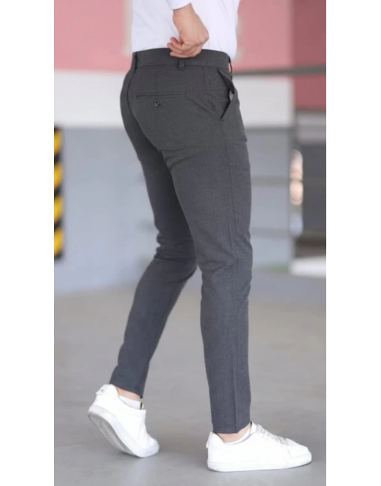 Erkek Slim Fit Likralı Gabardin Pantolon