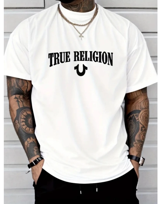 Erkek True Religion Baskılı Süprem Tshirt