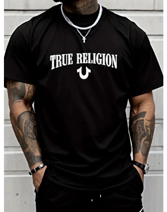 Erkek True Religion Baskılı Süprem Tshirt