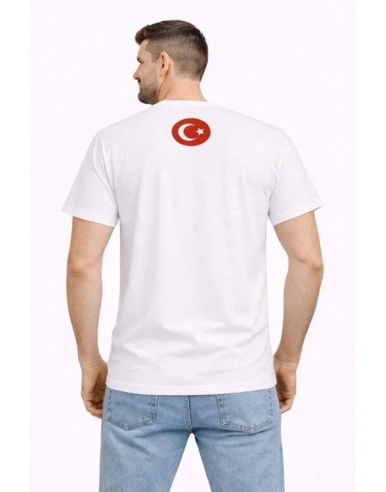 Erkek TÜRKİYE Baskılı Tişört Ay Yıldız 2026 Dünya Kupası Taraftar Forma Thirt  Beyaz
