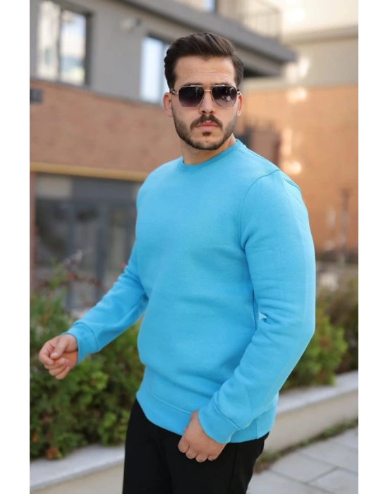 Erkek Üç İplik Şardonlu Sweatshirt