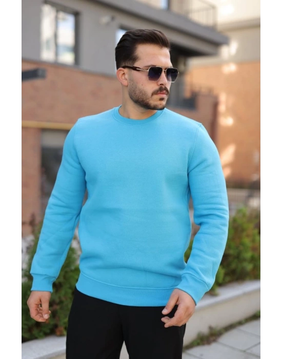 Erkek Üç İplik Şardonlu Sweatshirt