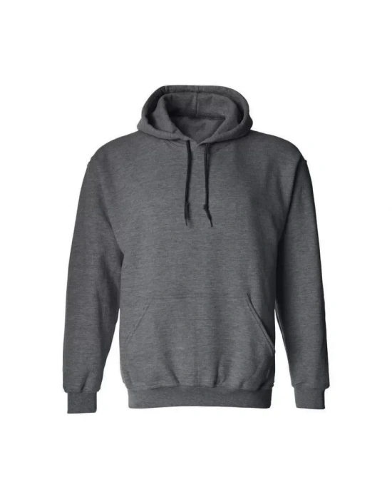 Erkek Uzun Kol Kapşonlu Basic Sweatshirt Hoodie  Füme