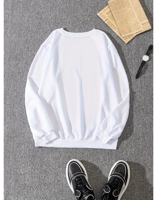 Erkek Uzun Kollu Baskı Detaylı Iki Iplik Sweet