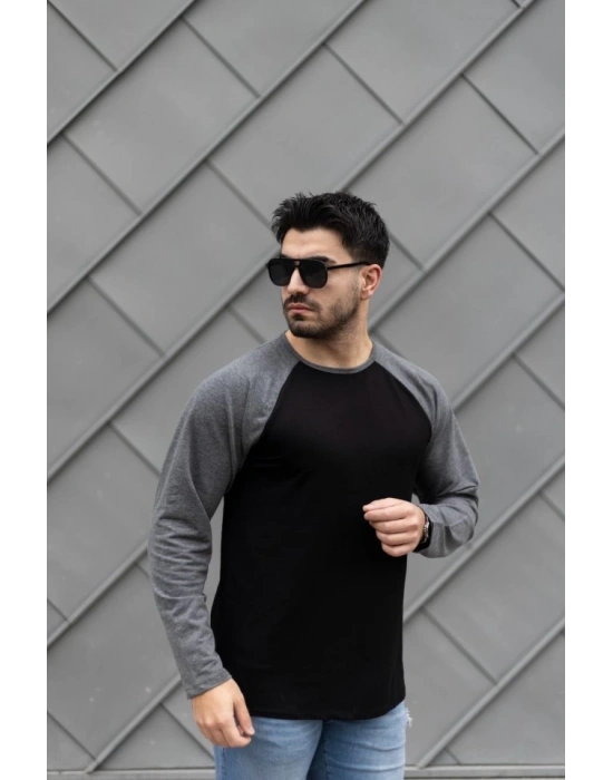 Erkek Uzun Kollu Bisiklet Yaka Viskon Iki Iplik Bluz