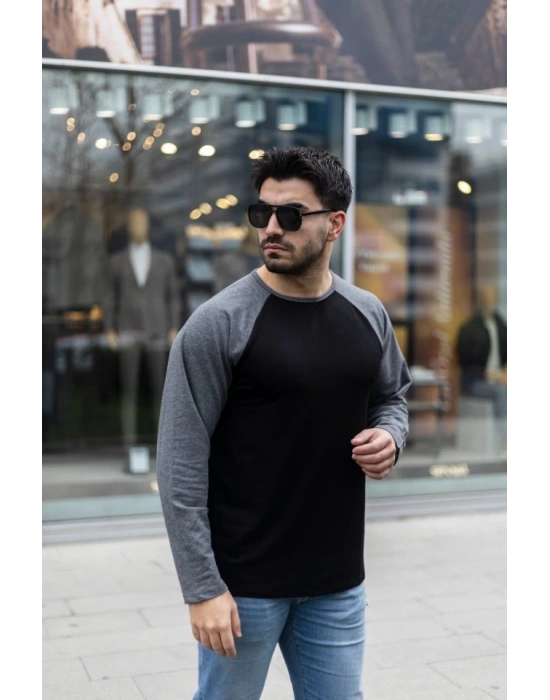 Erkek Uzun Kollu Bisiklet Yaka Viskon Iki Iplik Bluz