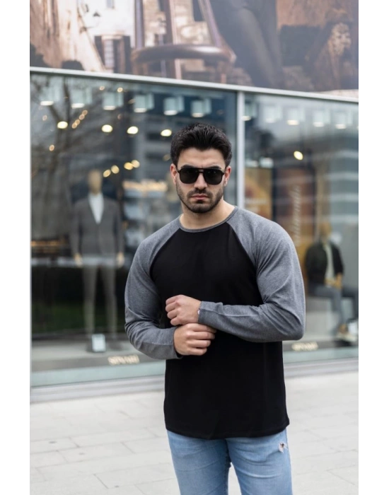 Erkek Uzun Kollu Bisiklet Yaka Viskon Iki Iplik Bluz