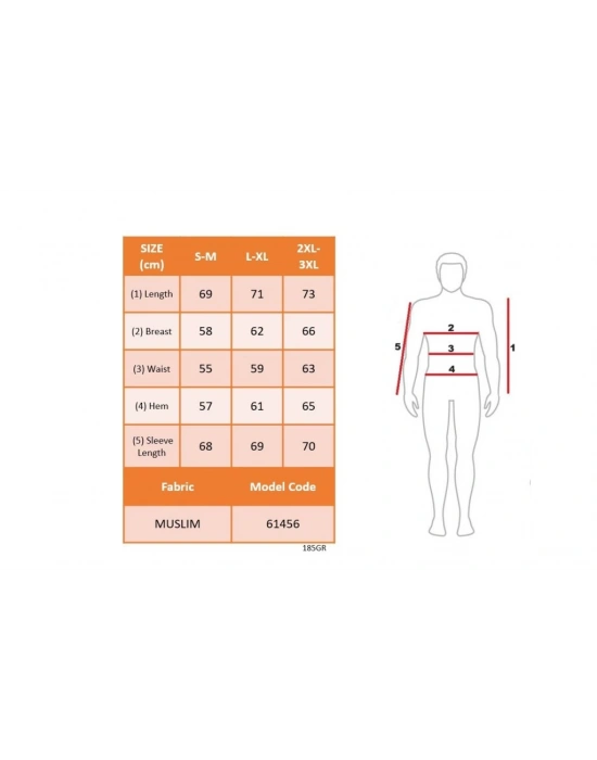 Erkek Uzun Kollu Hakim Yaka Düğmeli Erkek Müslim Gömlek
