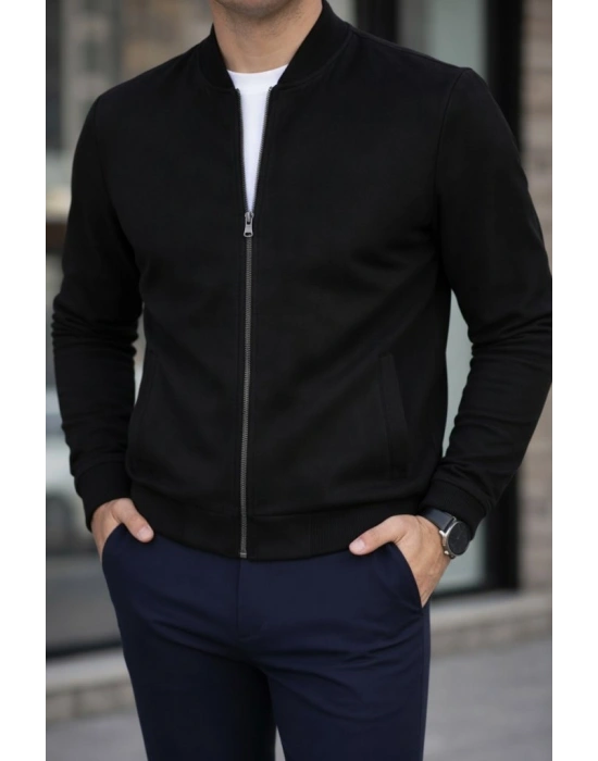 Erkek önden Fermuarlı Içi Astarlı üet Ceket