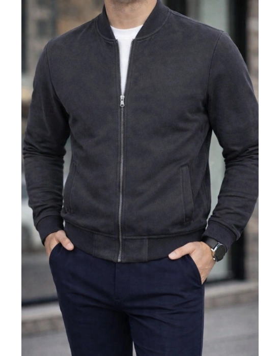 Erkek önden Fermuarlı Içi Astarlı üet Ceket