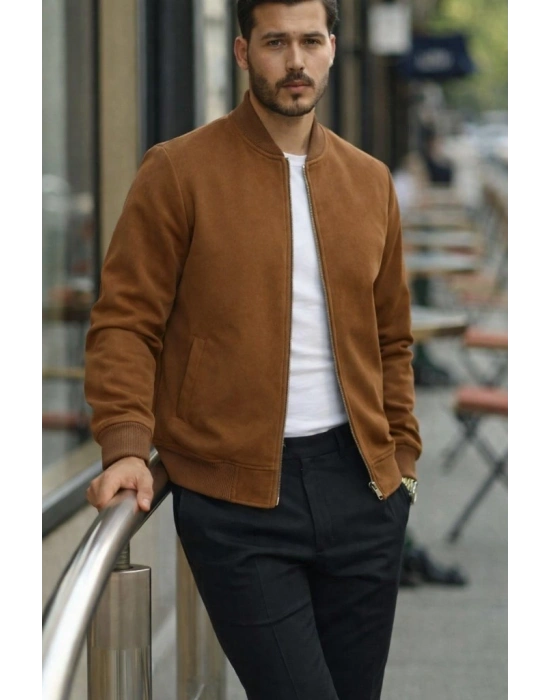 Erkek önden Fermuarlı Içi Astarlı üet Ceket