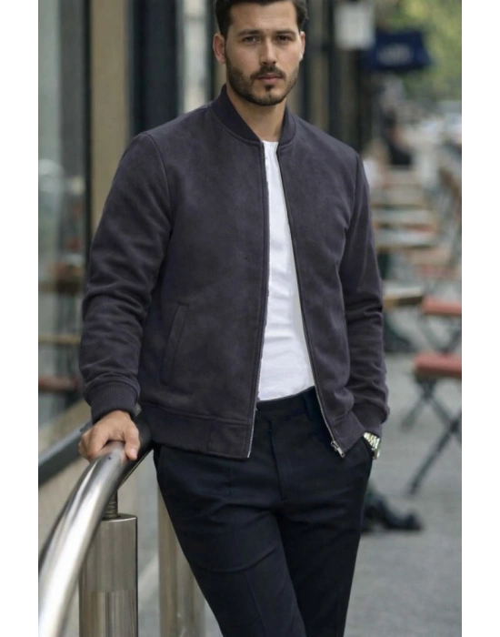 Erkek önden Fermuarlı Içi Astarlı üet Ceket