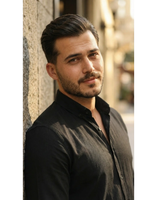 Erkek Uzun Kollu Rahat Keten Gömlek