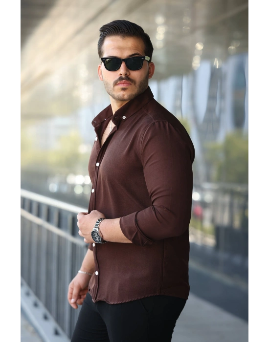 Erkek Uzun Kollu Regular Sofya Keten Gömlek